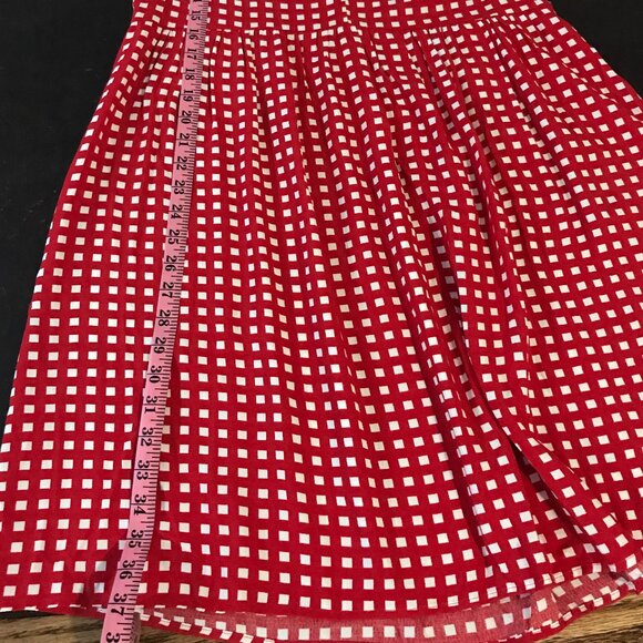 Anthropologie Maeve Juno Red/White Gingham Dress - Size Small - Picture 9 of 11